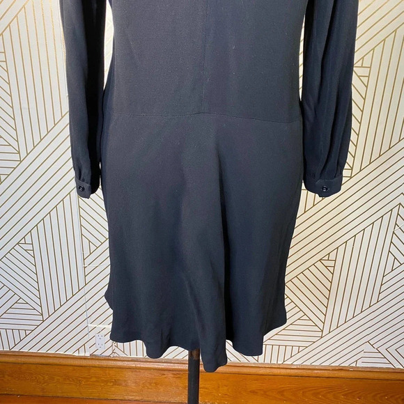 Pablo‎ Gerard Darel Black Ruffle Long Sleeve Dress - Picture 8 of 11